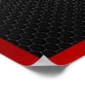 YIN YANG BLACK RED 3D POSTER (Hoek)