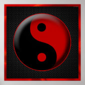 YIN YANG BLACK RED 3D POSTER (Voorkant)