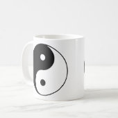 Yin Yang Black White Classic Symbol Design Koffiemok (Voorkant links)