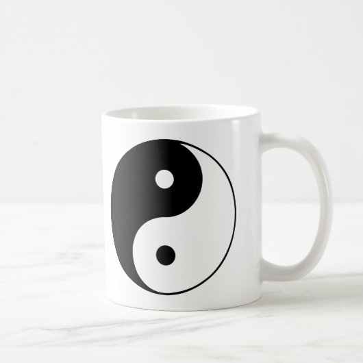 Yin Yang Black White Classic Symbol Design Koffiemok (Rechts)