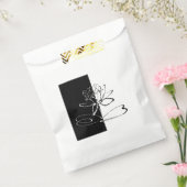 Yin Yang Black White Lotus Blossom Bedankzakje (Gezegeld)