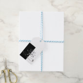 Yin Yang Black White Lotus Blossom Cadeaulabel (Met Touw)