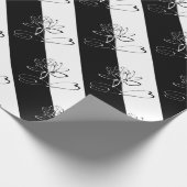 Yin Yang Black White Lotus Blossom Cadeaupapier (Hoek)