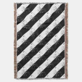 Yin Yang Black White Lotus Blossom Deken (Voorkant Verticaal)