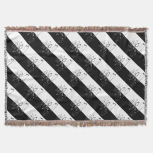 Yin Yang Black White Lotus Blossom Deken