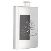 Yin Yang Black White Lotus Blossom Heupfles (Rechts)