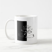 Yin Yang Black White Lotus Blossom Koffiemok (Links)