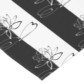 Yin Yang Black White Lotus Blossom Korte Tafelloper (Hoek)