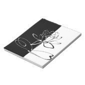 Yin Yang Black White Lotus Blossom Notitieblok (Linkerzijde)