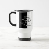 Yin Yang Black White Lotus Blossom Reisbeker (Links)