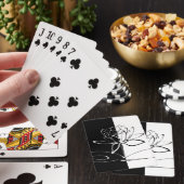 Yin Yang Black White Lotus Blossom Speelkaarten (Insitu)