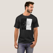Yin Yang Black White Lotus Blossom T-shirt (Voorkant volledig)
