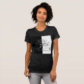 Yin Yang Black White Lotus Blossom T-shirt (Voorkant volledig)