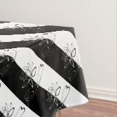 Yin Yang Black White Lotus Blossom Tafelkleed (Voorbeeld)