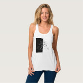 Yin Yang Black White Lotus Blossom Tanktop (Volledige Voorkant)