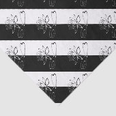 Yin Yang Black White Lotus Blossom Tissuepapier (Detail)