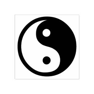 Yin-Yang Black/White Rubberstempel