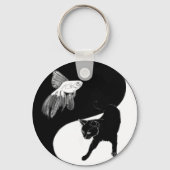 Yin Yang Black White Sleutelhanger (Voorkant)