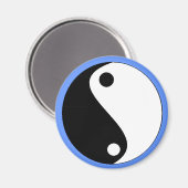 YIN-YANG blauw- magneet - Gepersonaliseerd (Voorkant / Achterkant)