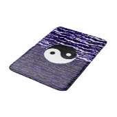 Yin Yang Blauwe Tranquiliteit Zen Energie Badmat (Gekanteld)