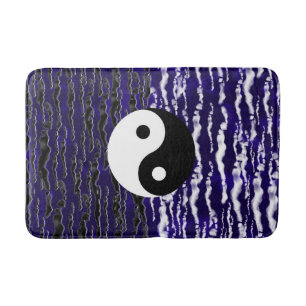 Yin Yang Blauwe Tranquiliteit Zen Energie Badmat