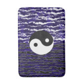 Yin Yang Blauwe Tranquiliteit Zen Energie Badmat (Voorkant Verticaal)