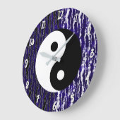 Yin Yang Blauwe Tranquiliteit Zen Energie Grote Klok (Hoek)