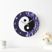 Yin Yang Blauwe Tranquiliteit Zen Energie Grote Klok (Huis)