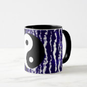 Yin Yang Blauwe Tranquiliteit Zen Energie Mok (Voorkant rechts)