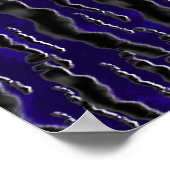 Yin Yang Blauwe Tranquiliteit Zen Energie Poster (Hoek)