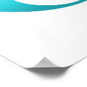 Yin Yang Blauwgroen Blue Illustration Sjabloon Poster (Hoek)