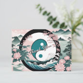 Yin Yang, Bloemenberg Dank u Bedankkaart (Staand voorkant)