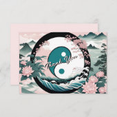 Yin Yang, Bloemenberg Dank u Bedankkaart (Voorkant / Achterkant)