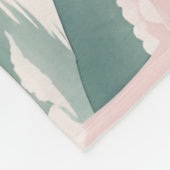 Yin Yang, Bloemenberg Roze Sage Blauwgroen Fleece Deken (Hoek)