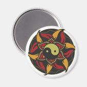 Yin Yang Blooming Lotus Magneet (Voorkant / Achterkant)