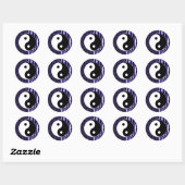 Yin Yang Blue Tranquility Zen Energy Chi Party Ronde Sticker (Vel)