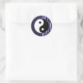 Yin Yang Blue Tranquility Zen Energy Chi Party Ronde Sticker (Tas)