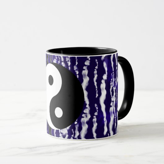 Yin Yang Blue Tranquility Zen Energy Mok (Voorkant rechts)