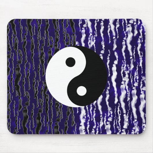 Yin Yang Blue Tranquility Zen Energy Muismat (Voorkant)