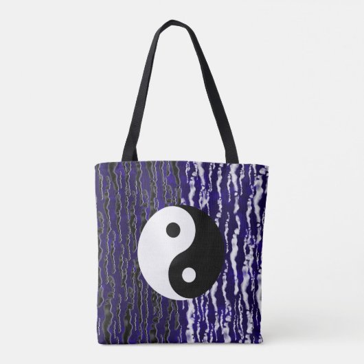 Yin Yang Blue Tranquility Zen Energy Tote Bag (Achterkant)