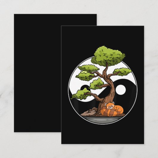 Yin Yang Bonsai Tao Taoïsme Spirituele Zen Meditat Bedankkaart (Voorkant / Achterkant)
