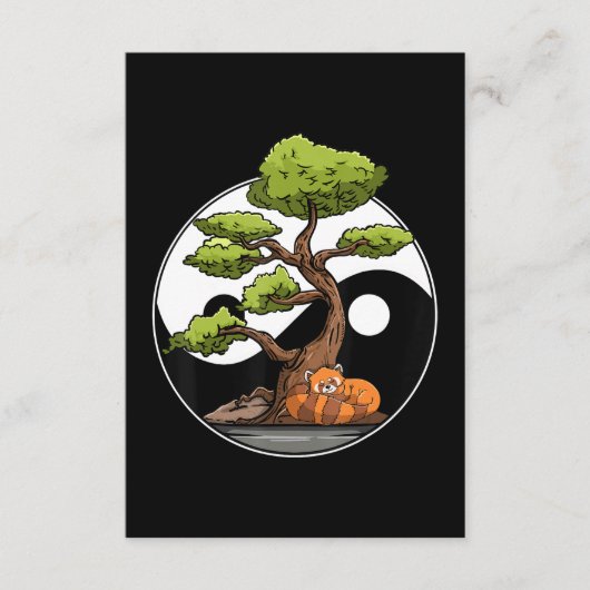 Yin Yang Bonsai Tao Taoïsme Spirituele Zen Meditat Informatiekaartje (Voorkant)