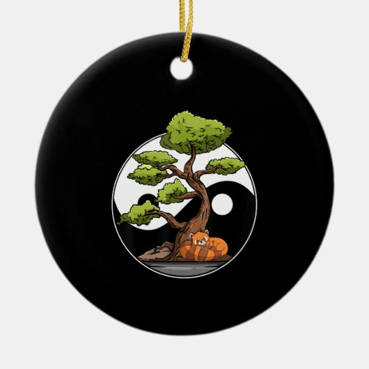 Yin Yang Bonsai Tao Taoïsme Spirituele Zen Meditat Keramisch Ornament (Voorkant)