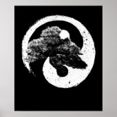 Yin Yang Bonsai Tree Buddhist Zen Japans Poster (Voorkant)