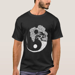 Yin Yang Bonsai Tree Japans Gardening Zen Buddhi T-shirt