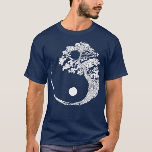 Yin Yang Bonsai Tree Japanse boeddhist Zen (2) T-shirt (Voorkant)