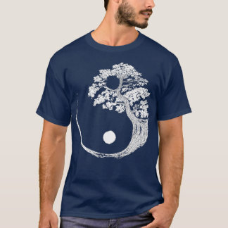 Yin Yang Bonsai Tree Japanse boeddhist Zen (3) T-shirt