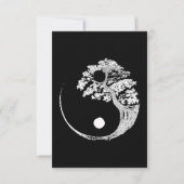 Yin Yang Bonsai Tree Japanse boeddhist Zen Bedankkaart (Voorkant)