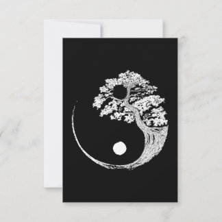 Yin Yang Bonsai Tree Japanse boeddhist Zen Bedankkaart