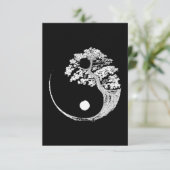 Yin Yang Bonsai Tree Japanse boeddhist Zen Informatiekaartje (Staand voorkant)